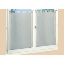 Paire de vitrages étamine gris 60x120cm