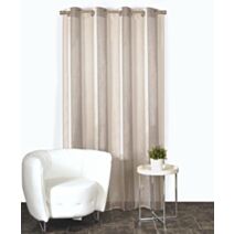 Voilage œillets organza à rayures galet 140x240cm - DYLREV