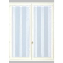 Paire de vitrages 45x160cm blanc - DYLREV