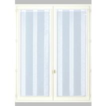 Vitrage Etamine 60x160cm blanc 2 pièces polyester - DYLREV