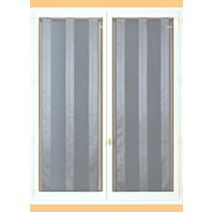 Paire de vitrages 45x160cm gris - DYLREV