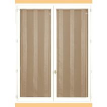 Paire de vitrages 90x200cm taupe - DYLREV