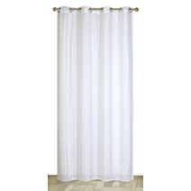 Voilage œillets fils argent blanc 140x240cm - DYLREV