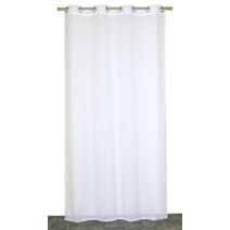 Voilage œillets étamine aspect lin blanc 140x240cm - DYLREV