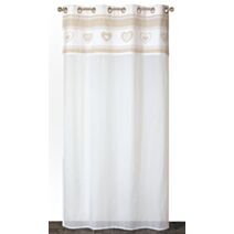 Voilage œillets étamine parement imprimé lin 140x240cm - DYLREV