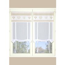 Paire de vitrages prêt à poser 60x160cm lin - DYLREV