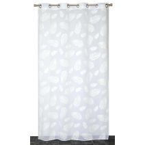 Voilage œillets étamine impression gomme blanc 140x240cm - DYLREV