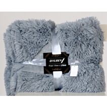 Plaid fourrure 130x170cm gris