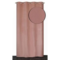 Rideau thermique velours frappé vieux rose 140x240cm - DYLREV