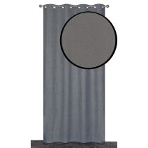 Rideau thermique velours frappé gris 140x240cm - DYLREV