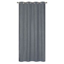 Rideau thermique velours frappé gris 140x240cm - DYLREV