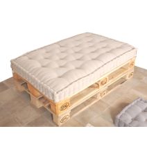 Coussin de palette rectangulaire 80x120 cms galet 