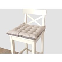 Coussin de chaise carré bicolore 40x40 cms galet/gris