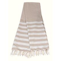 Fouta rayée avec franges 90x180 cm lin