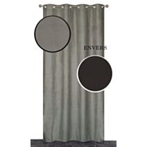 Rideau thermique à oeillets suédé anthracite 140x240cm