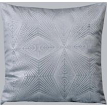 Coussin garni velours 40x40cm gris 100% polyester
