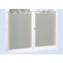 Paire de vitrages étamine fils coupés lin 60x160cm