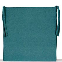 Galette de chaise fine 40x40cm bleu canard