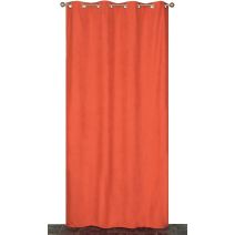 Rideau thermique à oeillets suédé 140x240cm Terracota