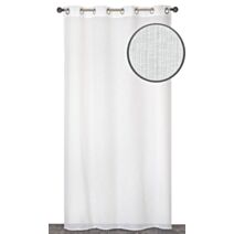 Voilage œillets étamine jacquard blanc 140x240cm