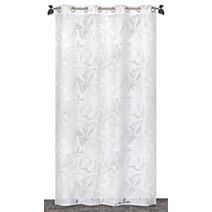 Voilage œillets dévoré imprimé blanc 140x240cm