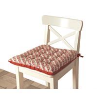 Coussin de chaise carré bicolore 40x40cm terracota/imprimé
