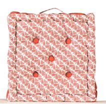 Coussin de sol carré 40x40cm terracota/imprimé