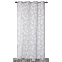 Voilage œillets étamine impresssion gomme gris 140x240cm