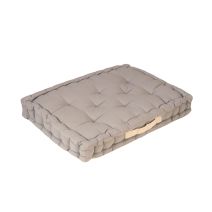 Coussin de sol carré 60x40cm gris/galet