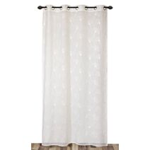 Voilage étamine brodée blanc 140x240cm