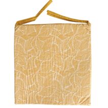Galette Chaise imprimé Jaune 40x40cm