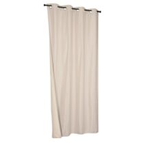 Rideau isolant thermique polyester texturé 135x240cm beige œillets métal - DYLREV