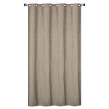 Rideau toile isolant thermique 140x240cm taupe œillets métal polyester - DYLREV