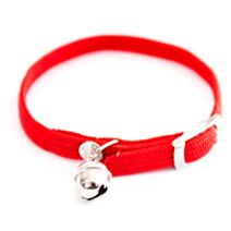 Collier chat nylon 10/30 rouge