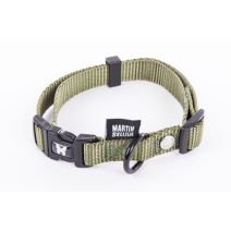 Collier nylon réglable 16-30/45 kaki