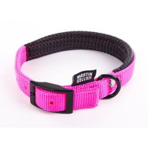 Collier confort 10-30 rose fluo