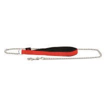 Laisse chaîne fine uni 20 rouge