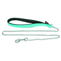 Laisse chaîne fine nylon 20-100 turquoise