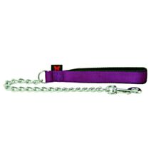Laisse chaîne t/fte nylon 30-60 mauve