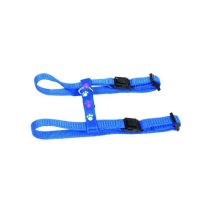 Harnais chat nylon 10/25-38 bleu