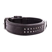 Collier 2 rangs clous 30/4 cuir vachette