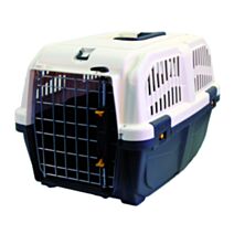 Cage de transport Skudo iata 1 bleu/beige