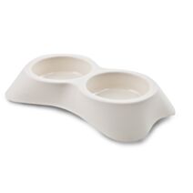 Gamelle plastique double beige 2x0.2l