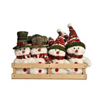 Décoration de Noël 3 bonhommes de neige 26cm