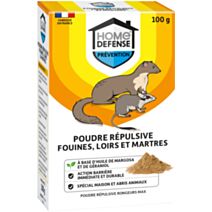 Poudre répulsive Fouines, Loirs, Martres 100 g - HOME DEFENSE