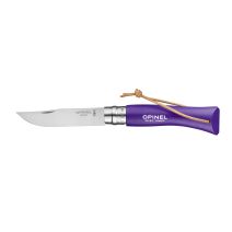 Baroudeur N°07 violet avec lien cuir - OPINEL