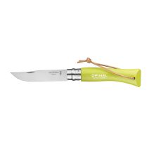 Baroudeur N°07 vert anis avec lien cuir - OPINEL
