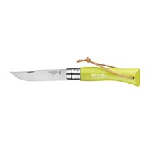 Baroudeur N°07 vert anis avec lien cuir - OPINEL