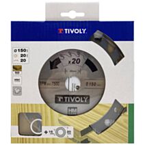 Lame de scie circulaire pour bois/plâtre Ø150 mm - TIVOLY