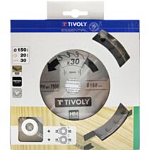 Lame scie circulaire bois Ø150 mm/30 dents alésage 20-16mm